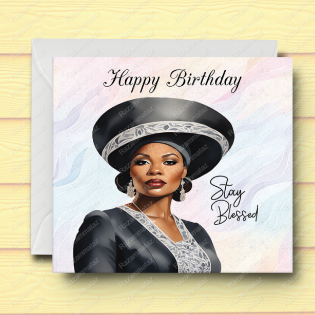 Black Woman Birthday Card H2
